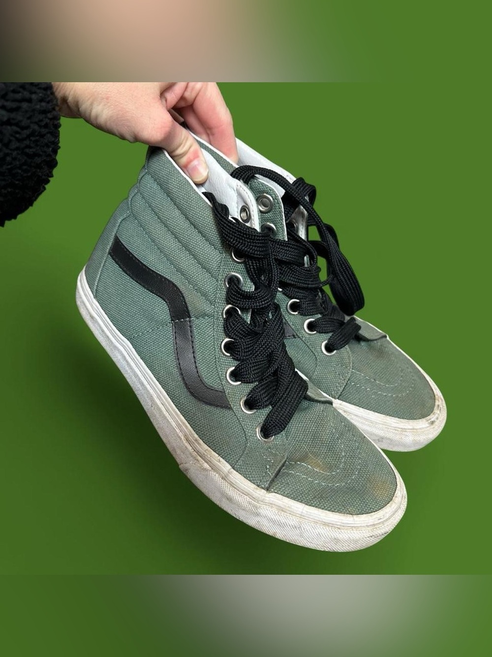 Vans Sk-8 Hi Forest Green/Sage Canvas High-Top Sneakers